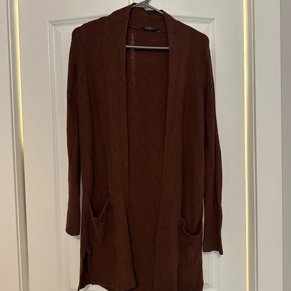 Knit Long Chocolate Cardigan - Denver Hayes XS - Picture 1 of 2